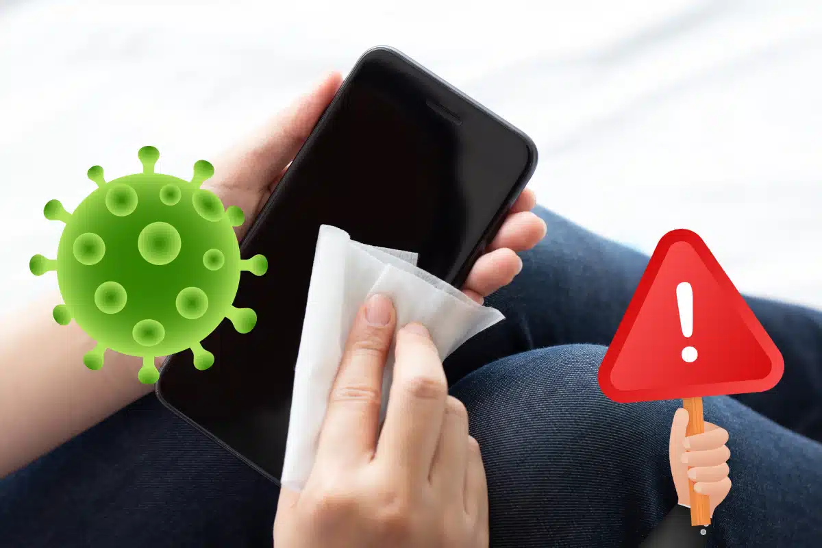 microbes sur un smartphone