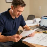 Artisan du bâtiment consultant un devis gratuit sur Proxichantier pour décrocher de nouveaux chantiers