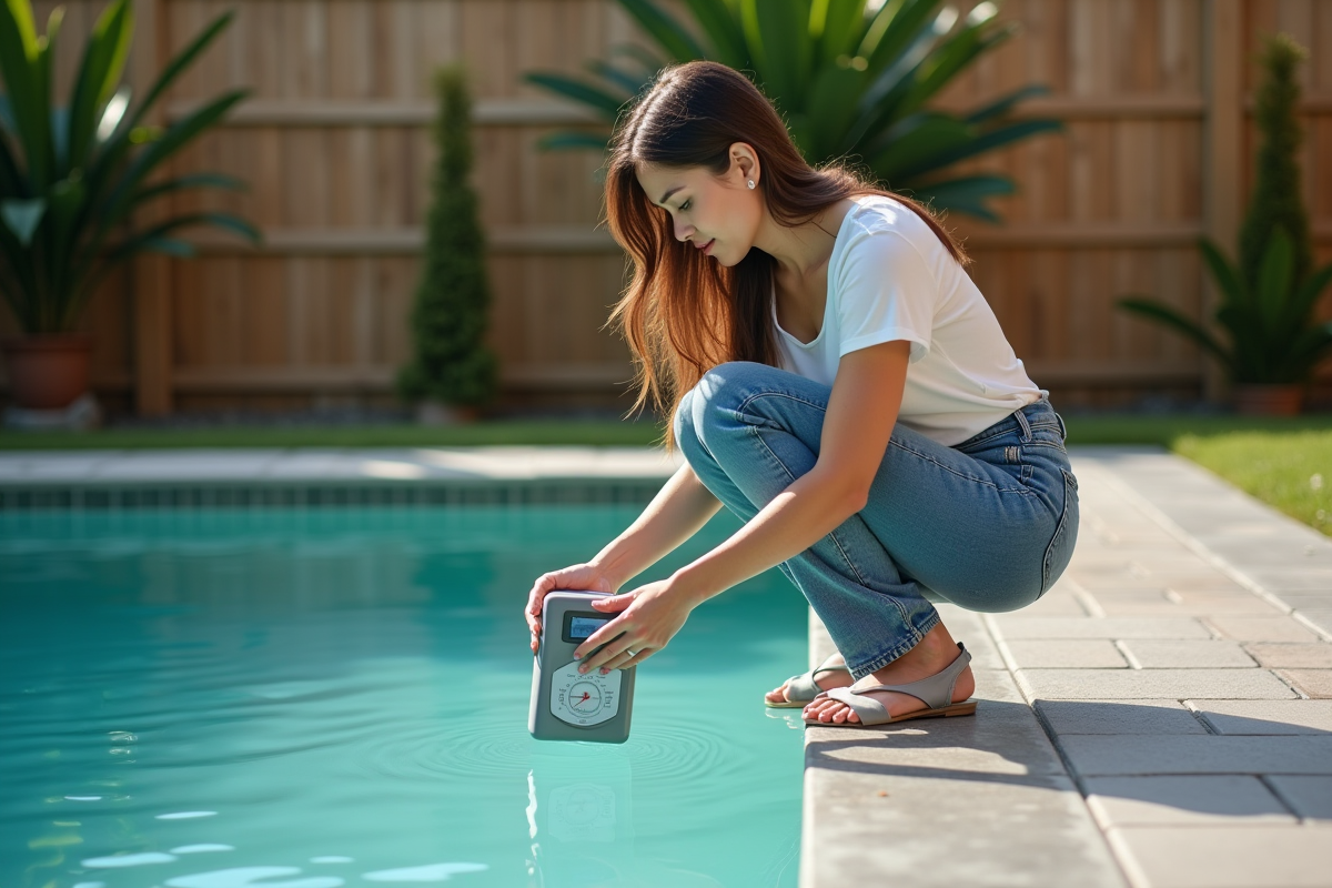 Femme contrôlant la qualité de l