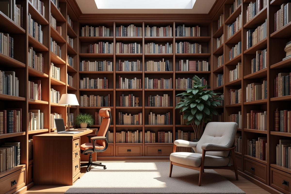 bibliothèque élégante